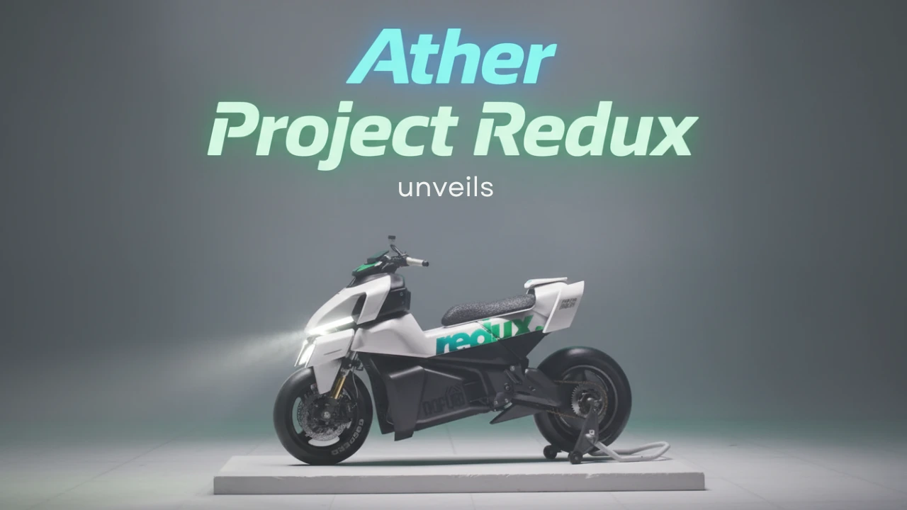 Ather Project Redux concept with MorphUI screen and adaptive posture design