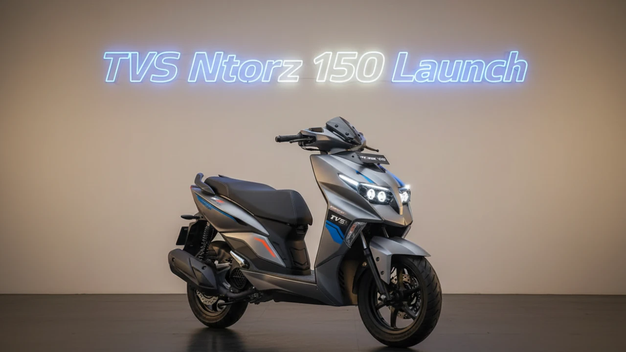TVS Ntorq 150 bold design with quad LED DRLs and 150cc engine
